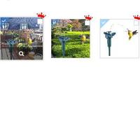 Flying Fluttering Birds Stake Power Vibration Hummingbird Flying Toy Funny Solar Rotating Bird Toy For Garden Decoration