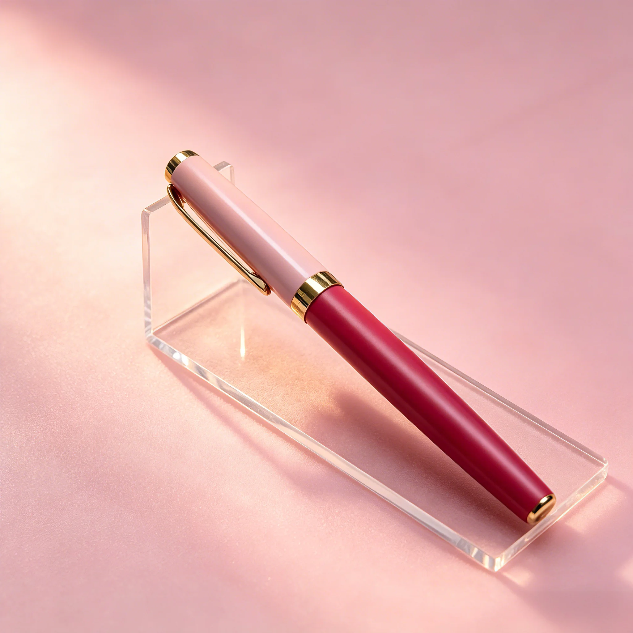 Coffret cadeau de stylos plume rose HERO P108, pointe en iridium 0,38/0,5 mm, écriture fluide, corps en métal élégant dans une boîte de luxe, idéal pour les affaires