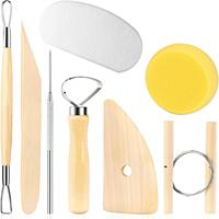 8Pcs/Set Clay Tools DIY Ceramics Molding Tools Wood Knife Pottery Tool Set Clay Sculpting Kits Carving Ceramic Tools Practical