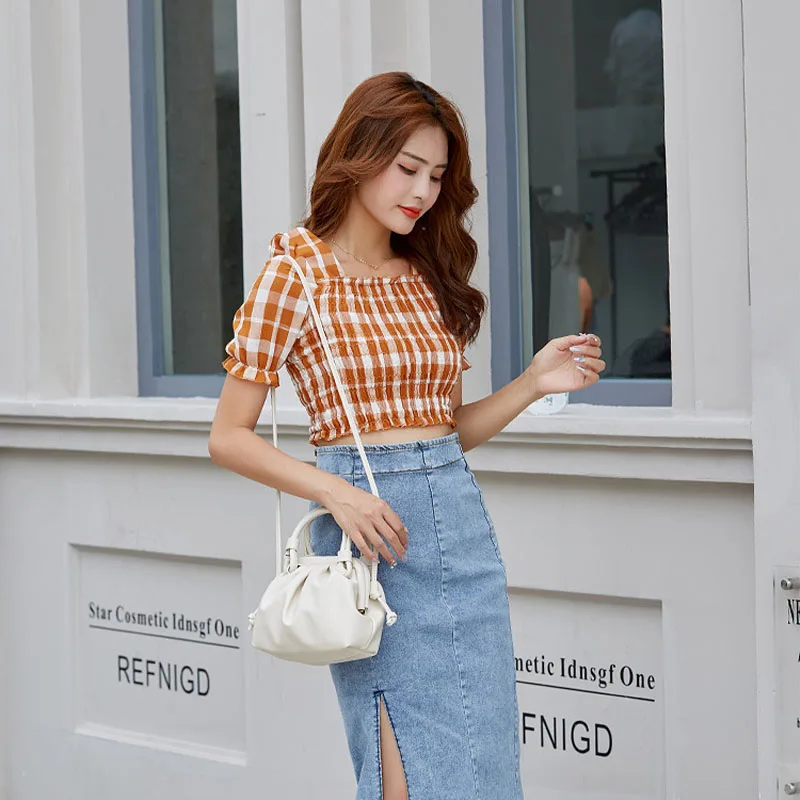 New pleated portable cloud bag, simple and elegant one-shoulder cross-body dumpling bag, Japanese and Korean women's small bag