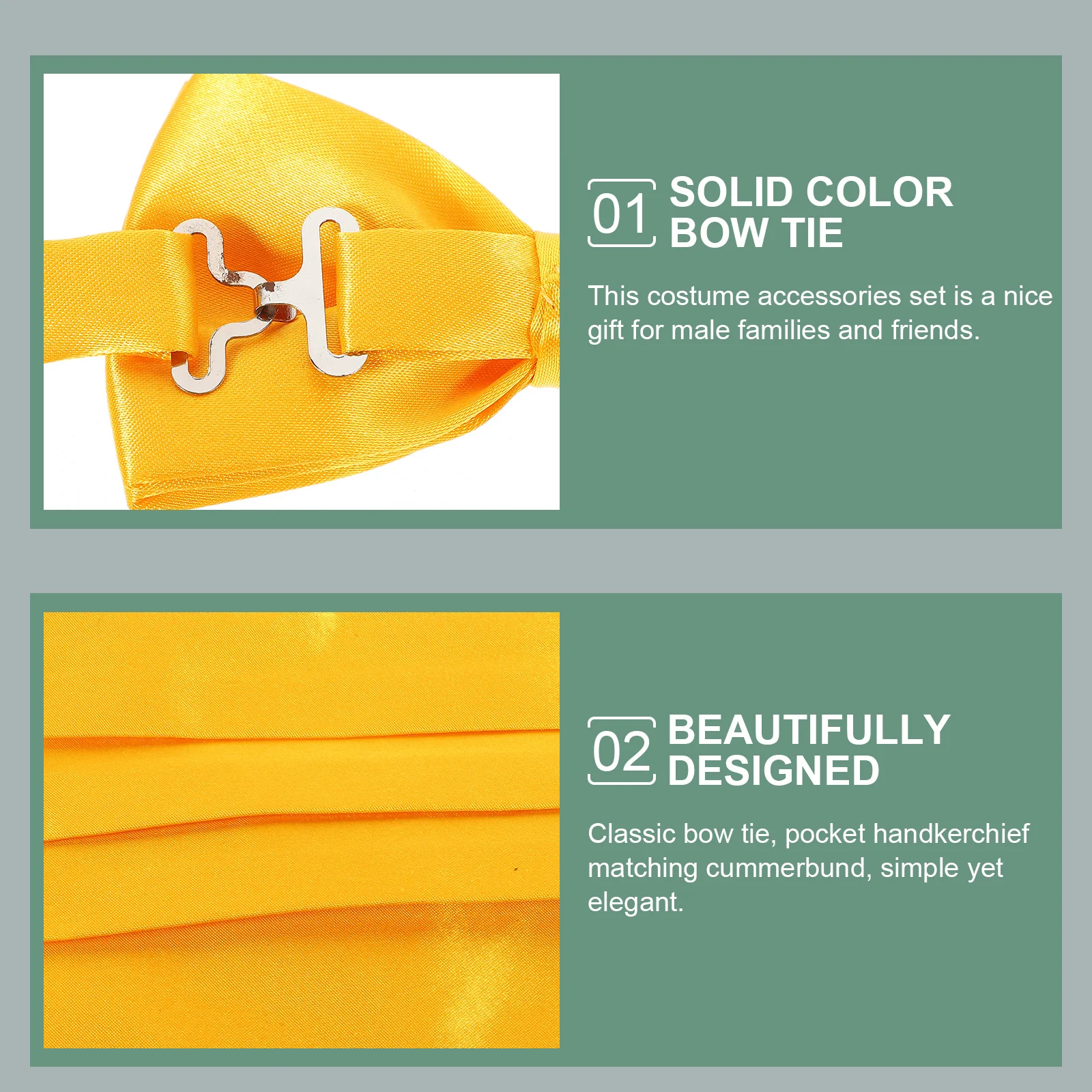 1 مجموعة الرجال البوليستر Cummerbund ربطة القوس فيونكة منديل مجموعة قابل للتعديل الملحقات الرسمية لحفل زفاف حفلة موسيقية كنيسة التخرج