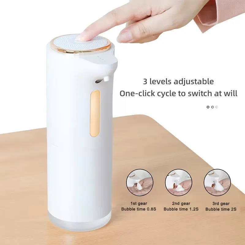 موزع صابون اليد الأوتوماتيكي الذكي القابل لإعادة الشحن عبر USB للمنزل والمطبخ والحمام بتصميم مستشعر رغوي بدون لمس للفنادق