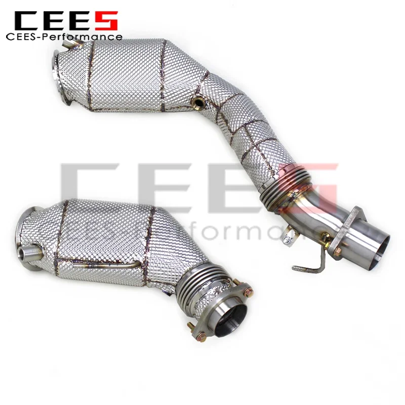 

cees with Catalyst High Flow Catted Downpipe for BMW M2C/M2 Competition F87 S55 3.0T 2020-2024 Exhaust Downpipe With OPF