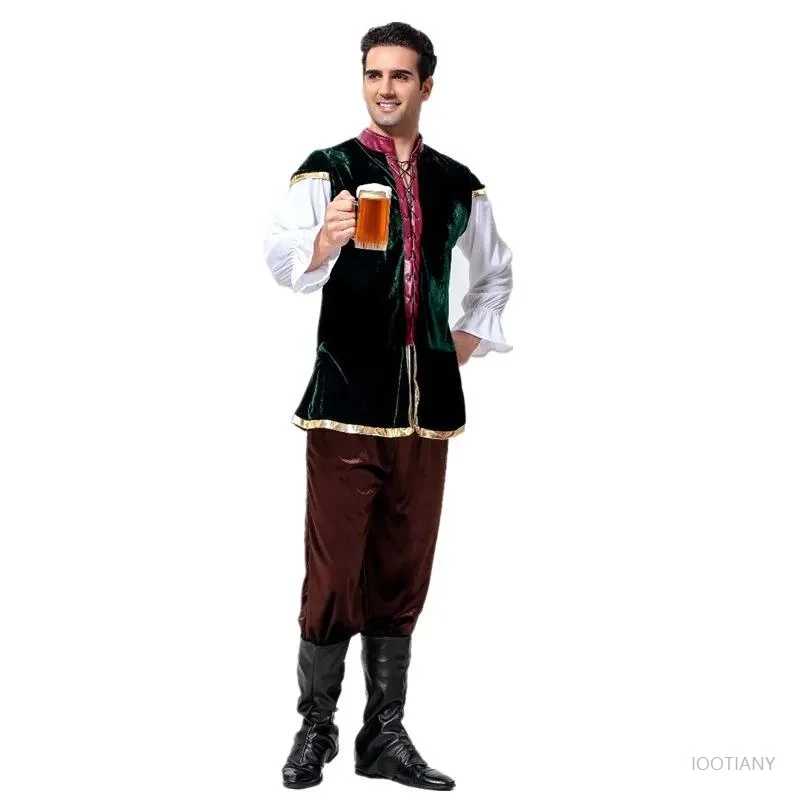 

Halloween Adult Men's German Oktoberfest Traditional Costume Bavaria Festival Club Bar Male Role Playing Fancy Dress Clothes