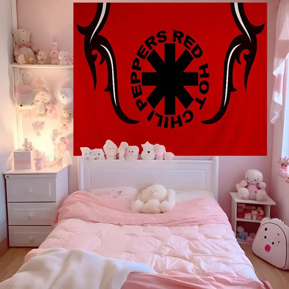 Red Hot Chili P-Peppers Band DIY Wall Tapestry Hanging Tarot Hippie Wall Rugs Dorm Home Decor