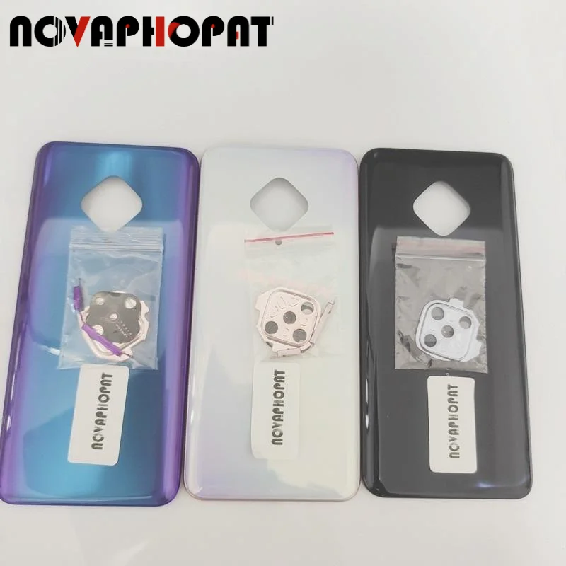 Novaphopat For Vivo S1 Pro / Y9s Battery Door Cover Rear Case Back Housing Side Power Volume Botton Bezel With Camera Lens