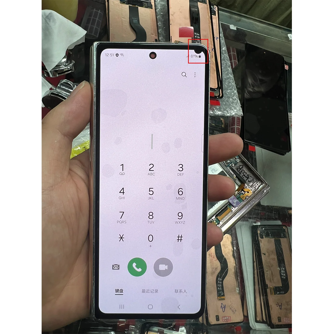 AMOLED has defect Screen For Samsung Galaxy Z Flip 4 SM-F721 F721B LCD Display Digital Touch Screen With Frame