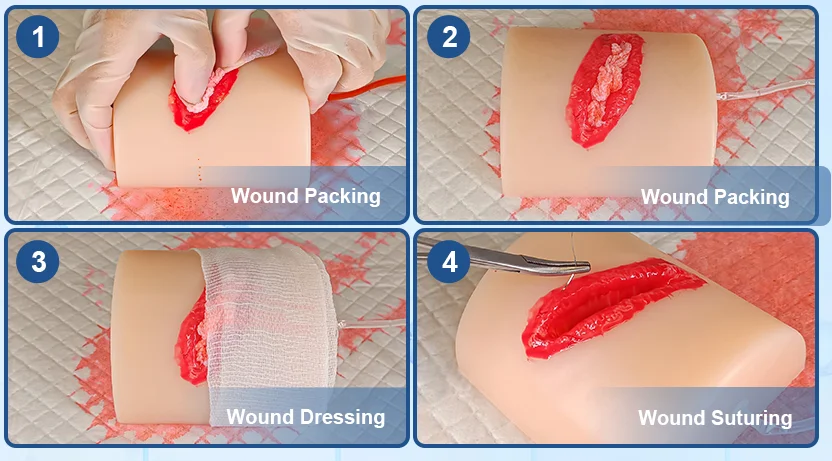 2Pcs Wound Packing Task Trainer,Stop The Bleed Training Kit,Bleeding Control Kit Trainer,, Trainer for Education view 5
