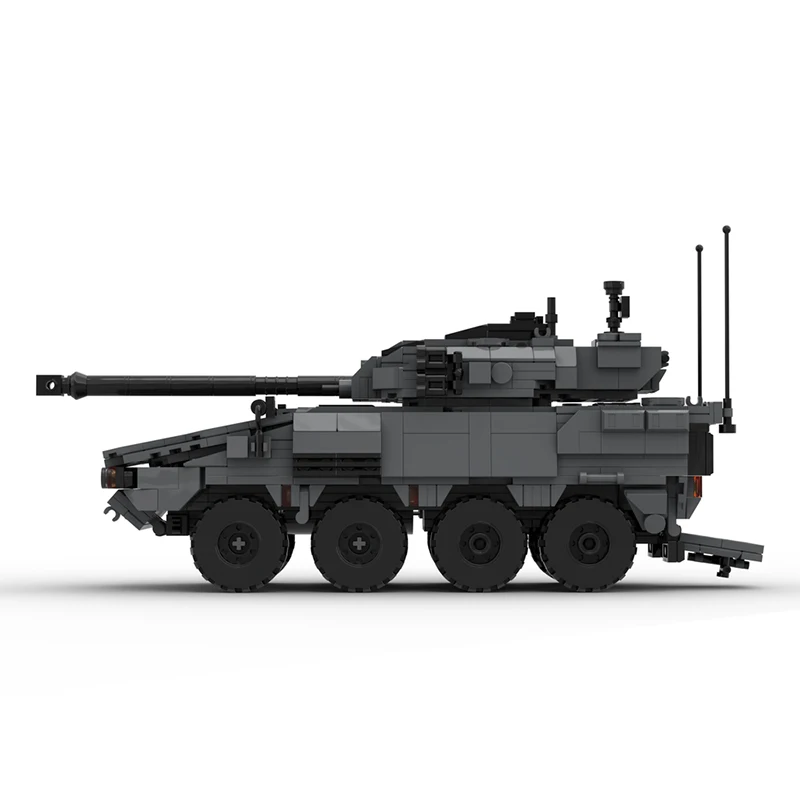 MOC- 196982   Duitse multifunctionele gepantserde voertuigmodel militaire tank bouwstenen sets DIY klassieke bakstenen kind verjaardag speelgoed