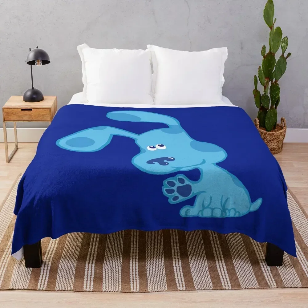 

Blue puppy Throw Blanket Easy Care Comfortable Blanket for Couch