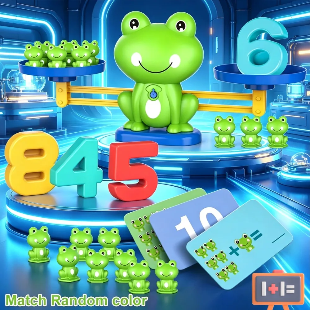 Mathematical Intelligence Math Toys Funny Frog Scale Children's Early Education Toys Addition Subtraction Balance Enlightenment