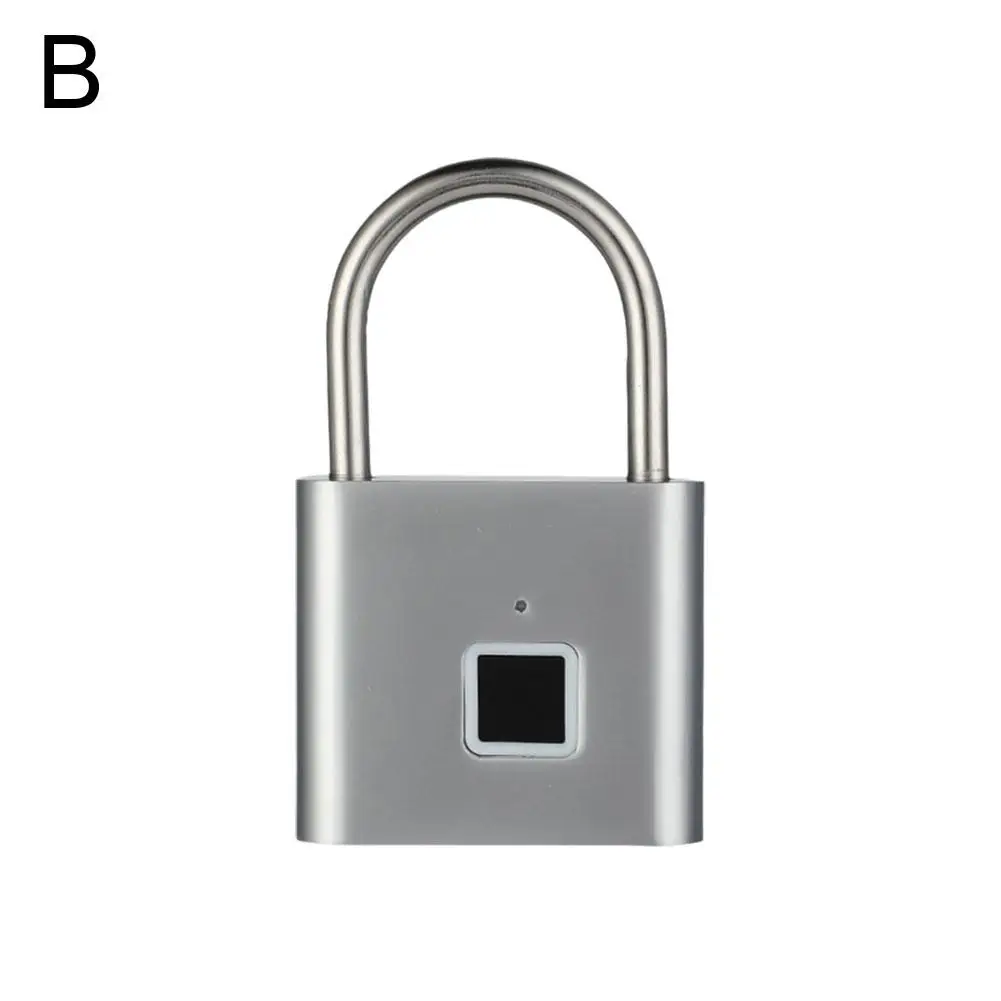 Fingerprint Padlock Anti-theft Waterproof Keyless Security Charging Lock Box USB Smart Portable Portable Padlock Digital Lo B5P4