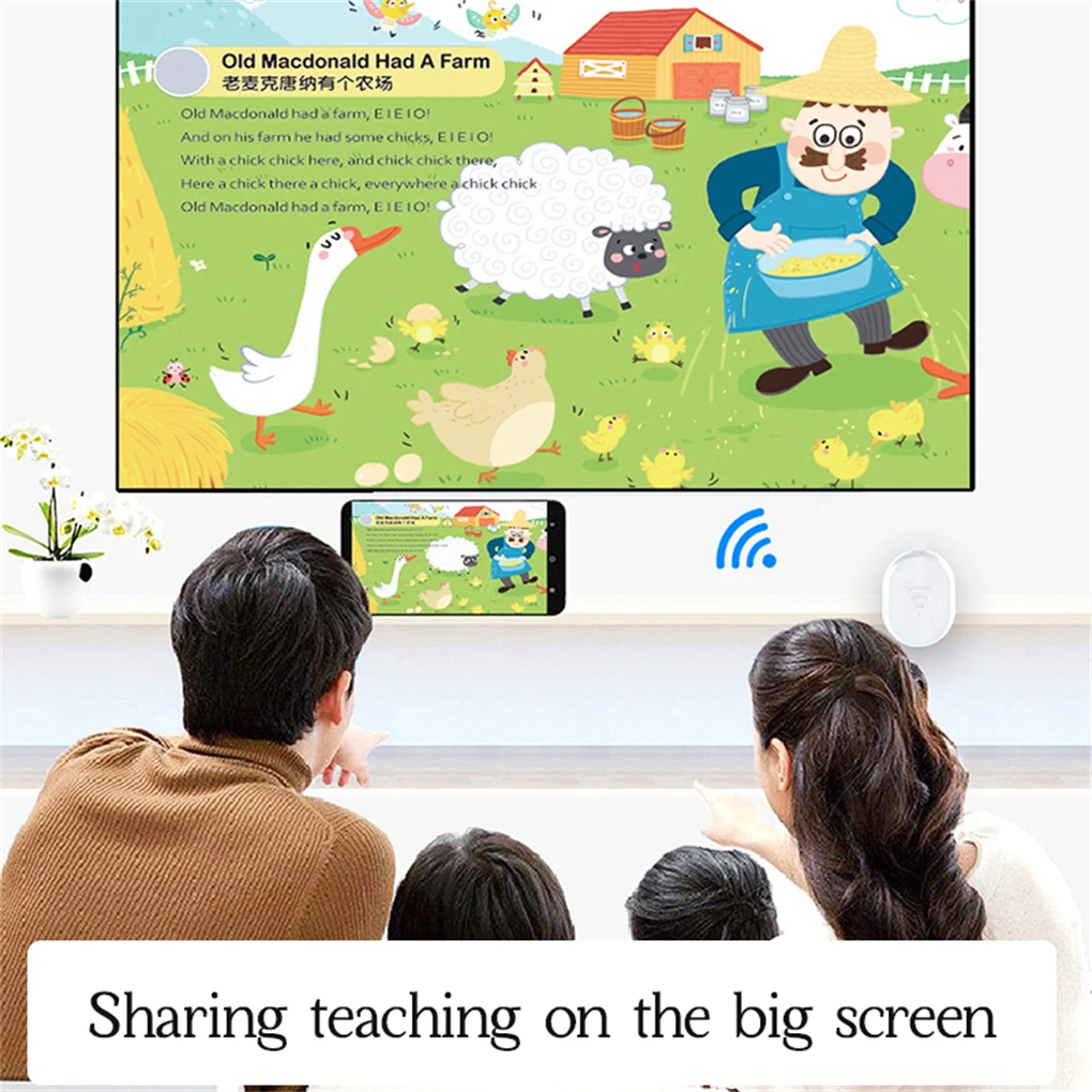 Screen Projector Wireless Receiver Sturdy Projection Device Mobile Phone Chasing Drama Online Class Conference Tools