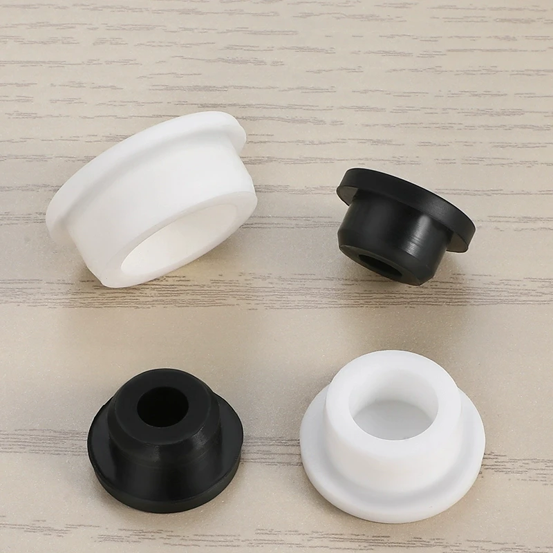 Siyah/beyaz yuvarlak silikon kauçuk conta delik tıpaları delik 6.8mm-161.5mm T tipi stoper körleme uç kapakları mühür