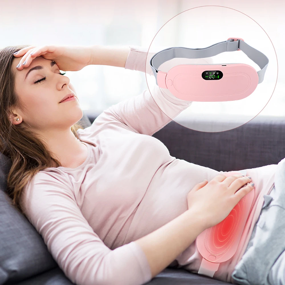 الكهربائية فترة تشنج مدلك تهتز حزام التدفئة للحيض الخصر المعدة البطن قصر دافئ حزام #1