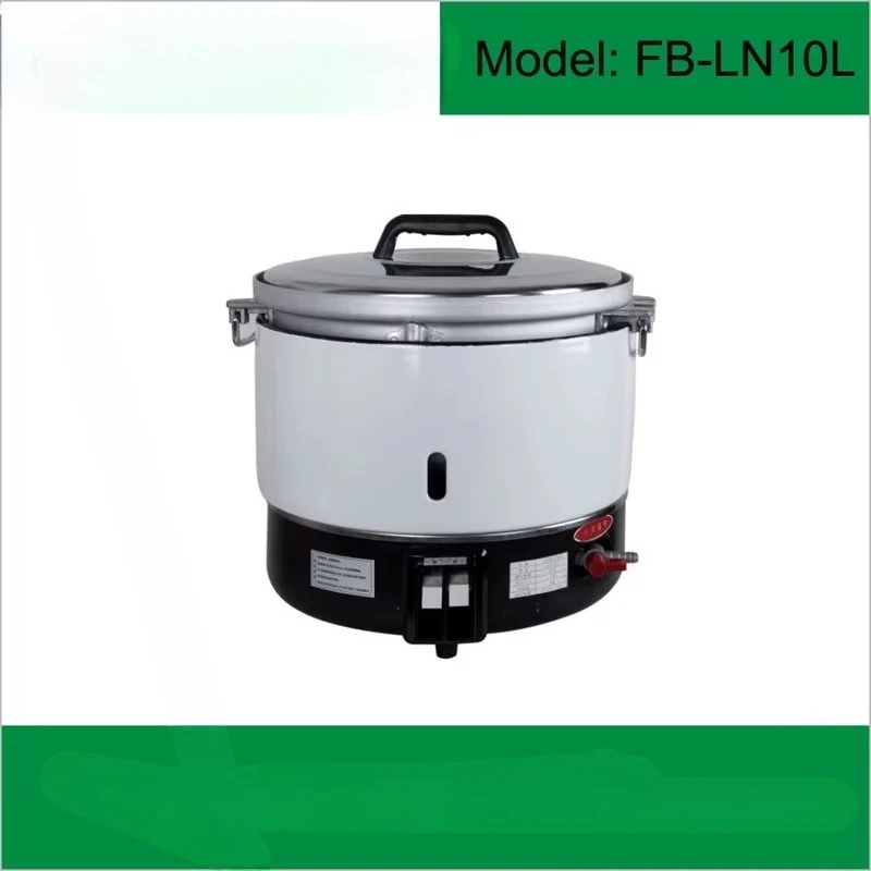 Gas rice cooker with iron shell and non-sticker coated inner port