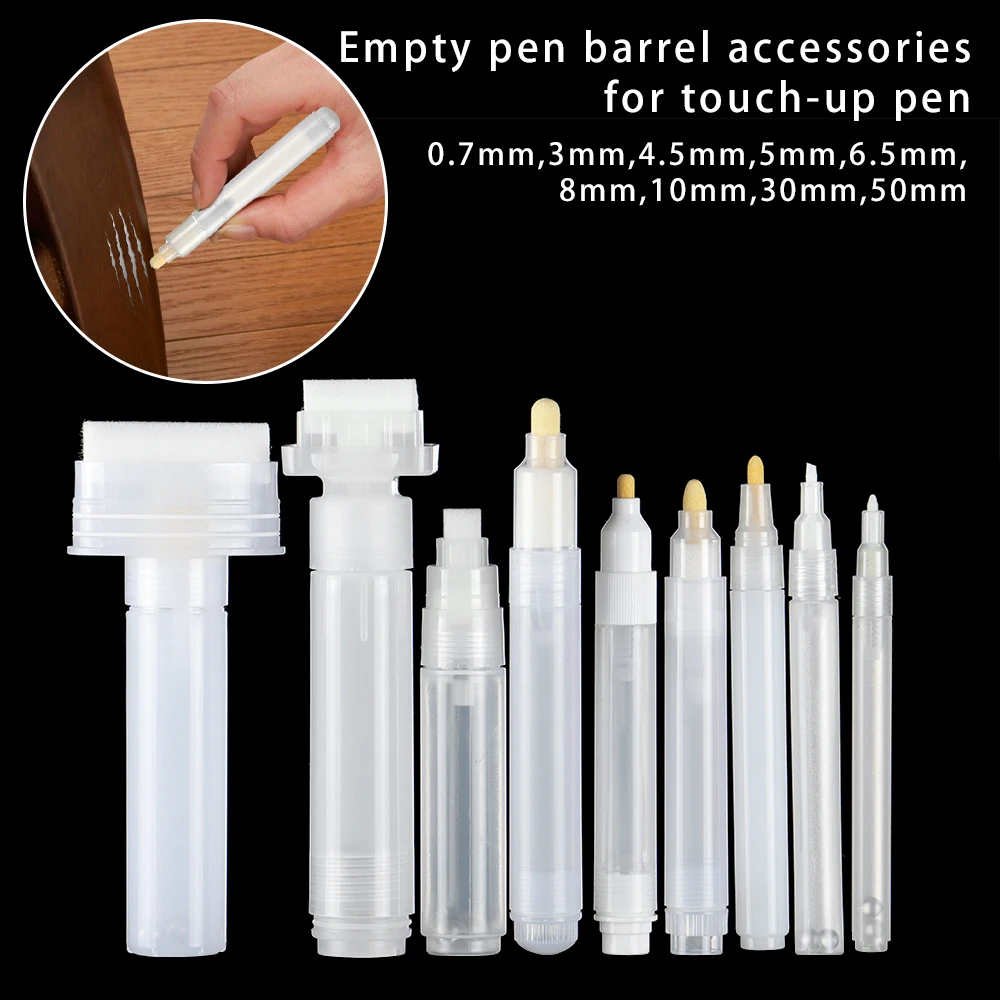 3mm 5mm 6.5mm 8mm 10mm Empty Pen Rod For Graffiti Pen Liquid Chalk Marker Barrels Tube Transparent Plastic Paint Pen Accessories