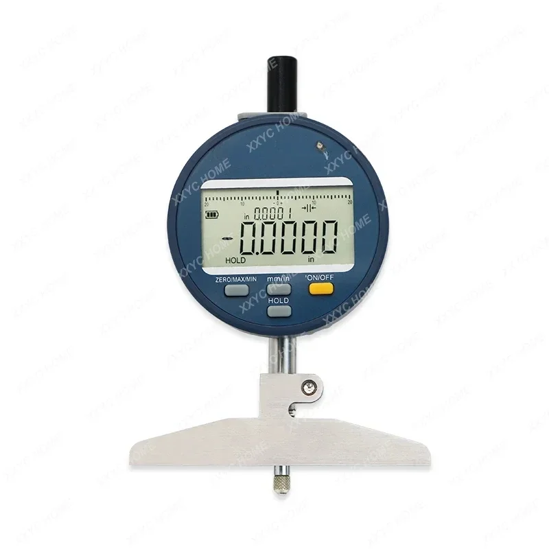 Shahe 0-100 mm 0.001 mm Digital LCD Depth Gauge Indicator With Rechargeable Battery Depth Measuring Tools