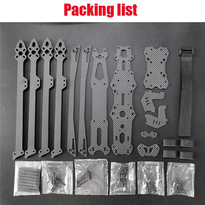 WOWFU-Drone Frame KIT High Quality For MAK4 V2 FPV Carbon Fiber Frame For RC FPV Freestyle Long Range Racing Drone Quadcopter 10