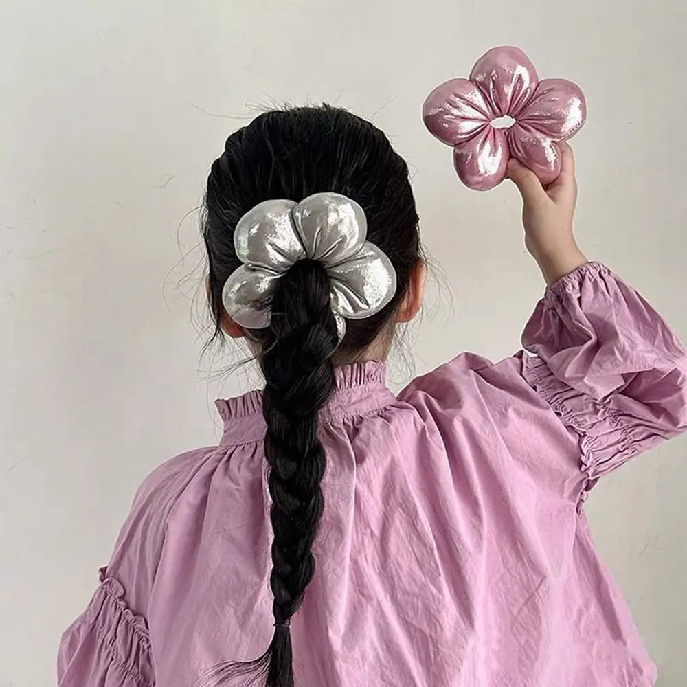

Flower Shape Children's Flower Scrunchies Cotton Filled Cloth Large Hair Scrunchies Korean Style Hair Tie Exaggerated Hair Ring