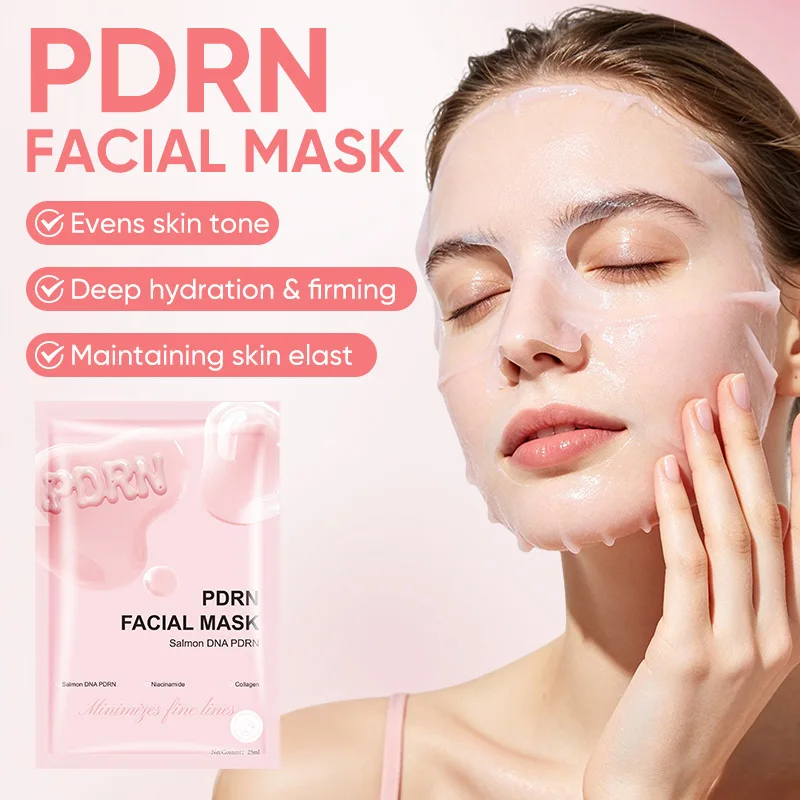PDRN Salmon Moisturizing Firming Facial Mask Sheet Hydrating Essence Face Sheet Mask Reduce Fine Lines Nourishing Skincare