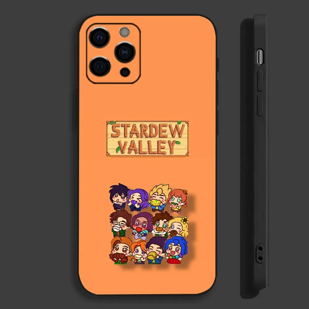 S-Stardew V-Valley Game Phone Case For Apple iPhone 15,14,13,12,11,Pro,X,XS,Max,XR,Plus,Mini Soft Black Cover image 5