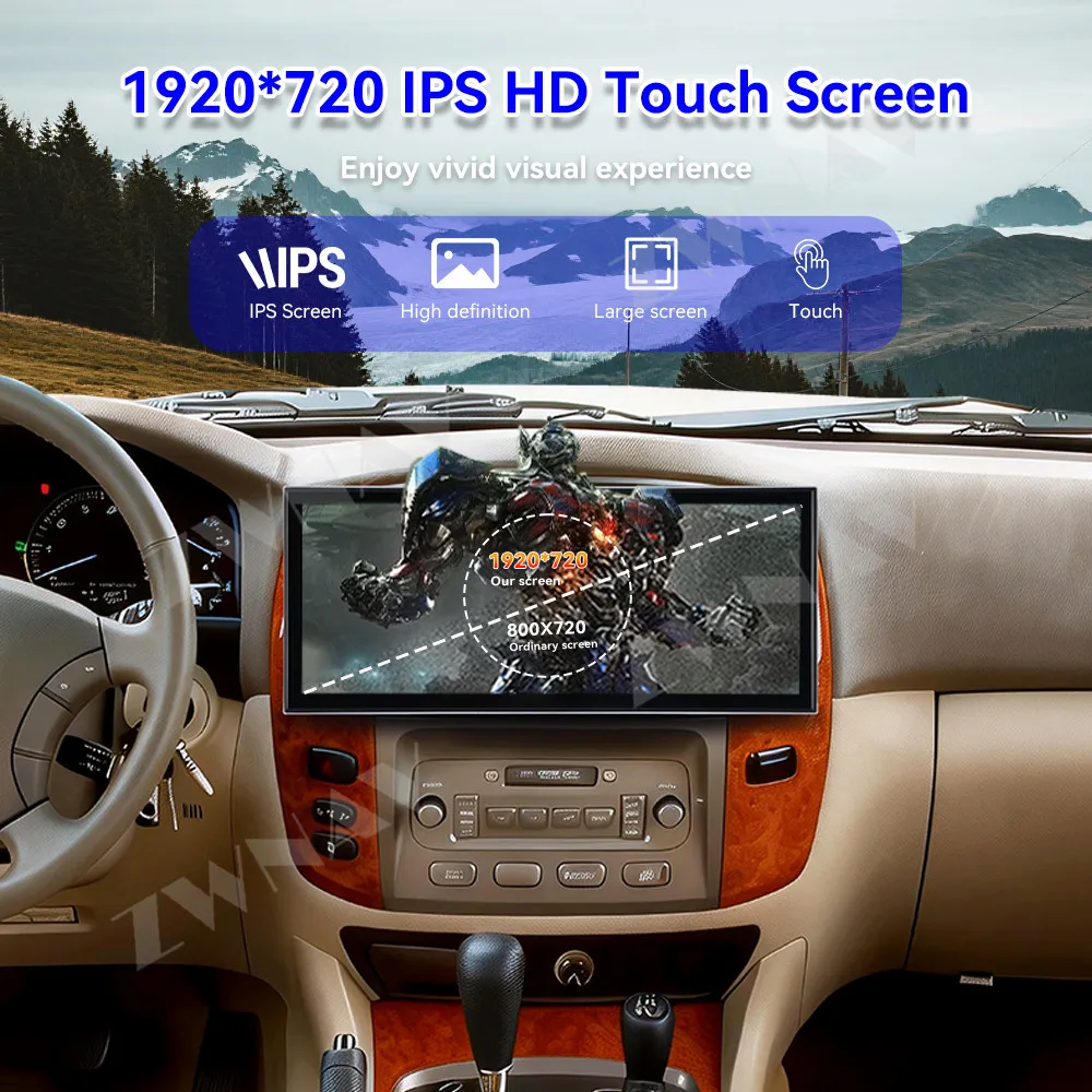 Car Gps Multimedia Player Android 15 15.8" Hd Screen Carplay For Toyota Land Cruiser LC100 VXR 2002-2005 Interior Accessories view 3