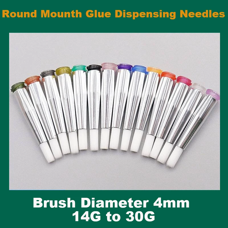 

10 pcs Glue Brush Tips Round Month Glue Brush Needle
