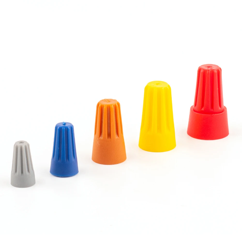 100 Pcs  P1 P2 P3 P4 P6 Colorful Electrical Wire Connectors Screw Terminals With Spring Insert Twist Nuts Caps Connection