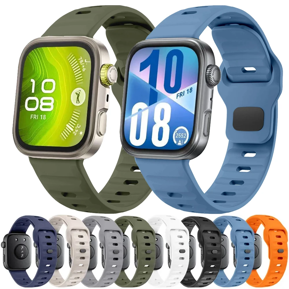 سوار من السيليكون Sprot لساعة Huawei Watch Fit 4/3 ملحقات الساعة الذكية بديلة لسوار Correa Huawei Watch Fit 4 pro