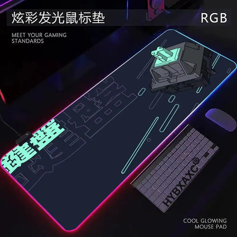 

RGB LED Japan Switch Pads Gaming Mouse Pad Kawaii Mechanical Keyboard Deskmat Computer Mat Laptop Gamer Office Carpet Mouse Mat