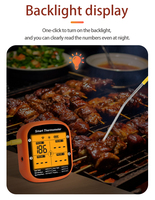 DTH-155A Smart Kitchen Digital Thermometer with 4 Probes for Grilling, Oven and BBQ Cooking Meat Thermometer