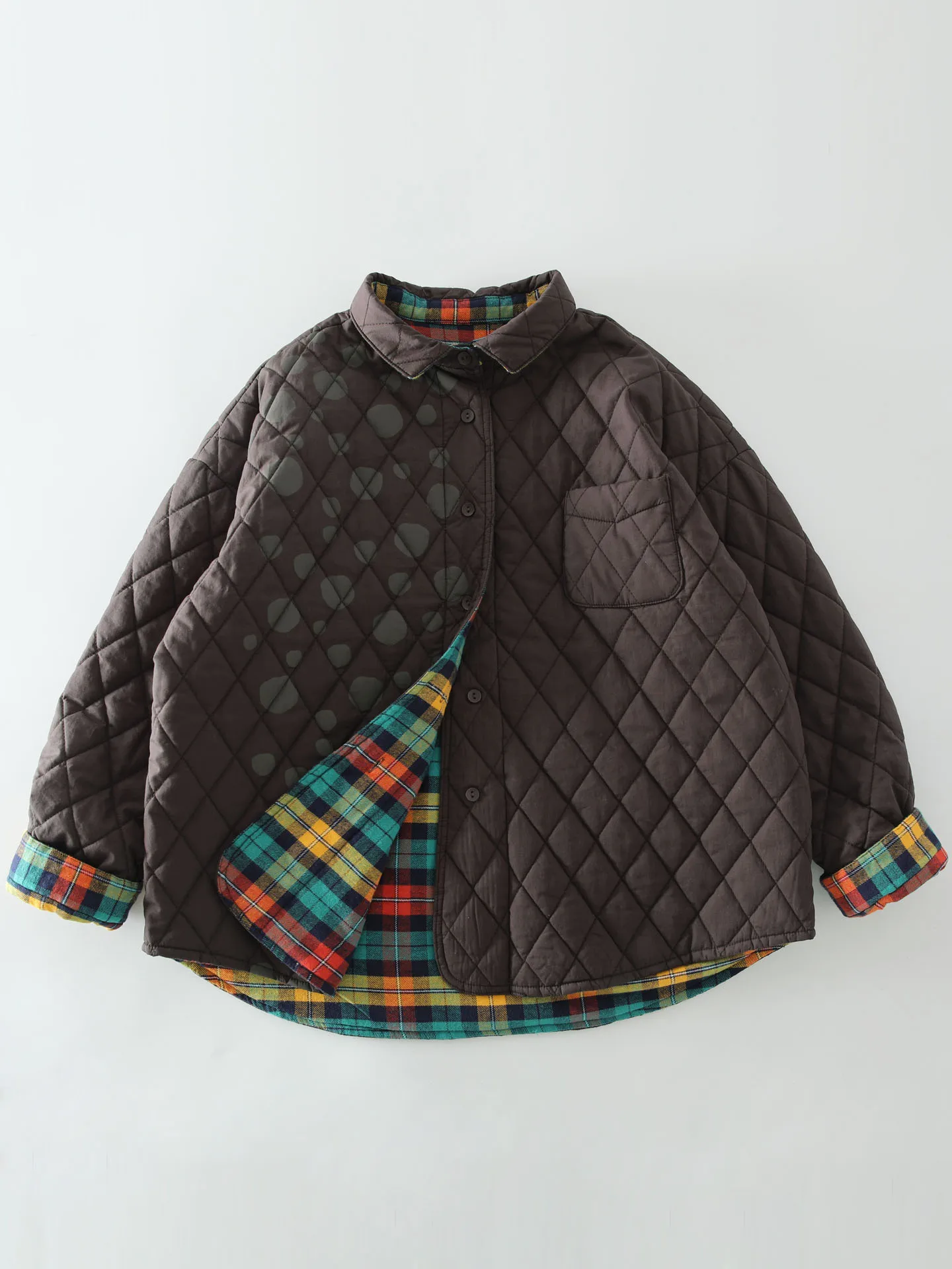 

Women's Vintage Double-Sided Wear Cotton Jaet Loose Fit Collar Design Warmth Comfortable Winter New Sle Commute Sle