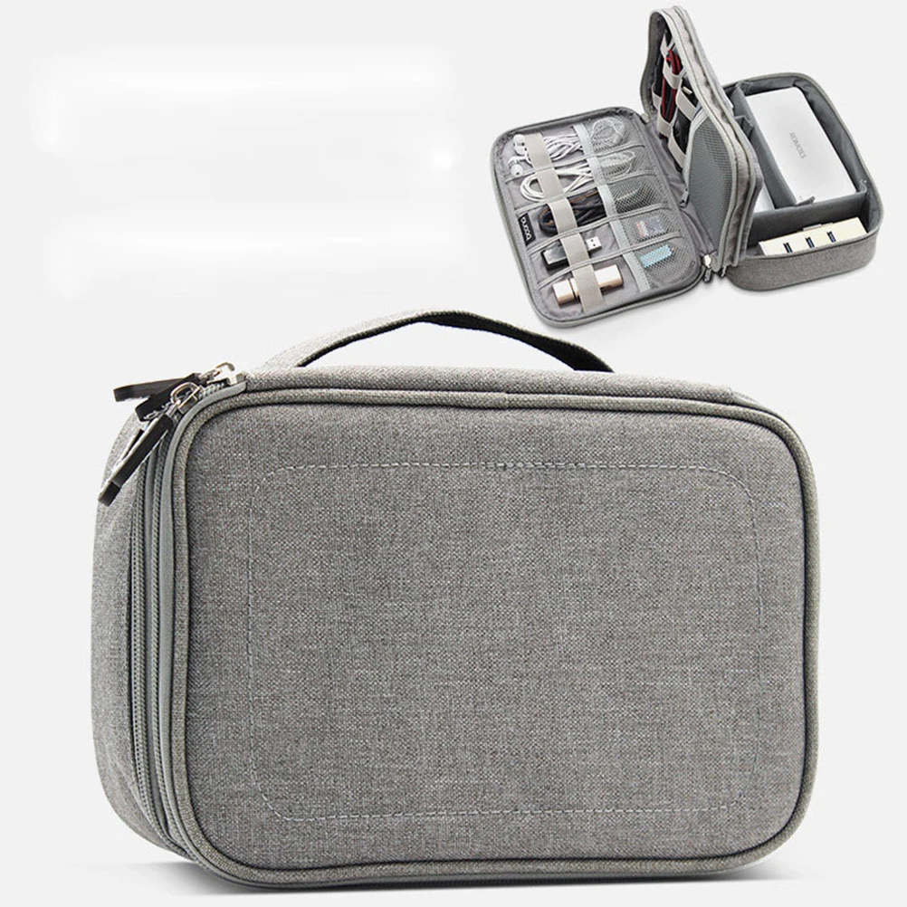 

Premium Cosmetics Pouch Sturdy Lightweight Travel Pouch for Smartphones Tablets Powerbanks Earphones USB Cables Storage
