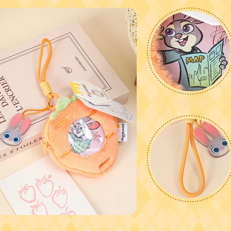 Disney Zootopia Judith Laverne Hopps Plush Wallet, Doll Keychain, Bag Decoration, Birthday/Christmas Gift