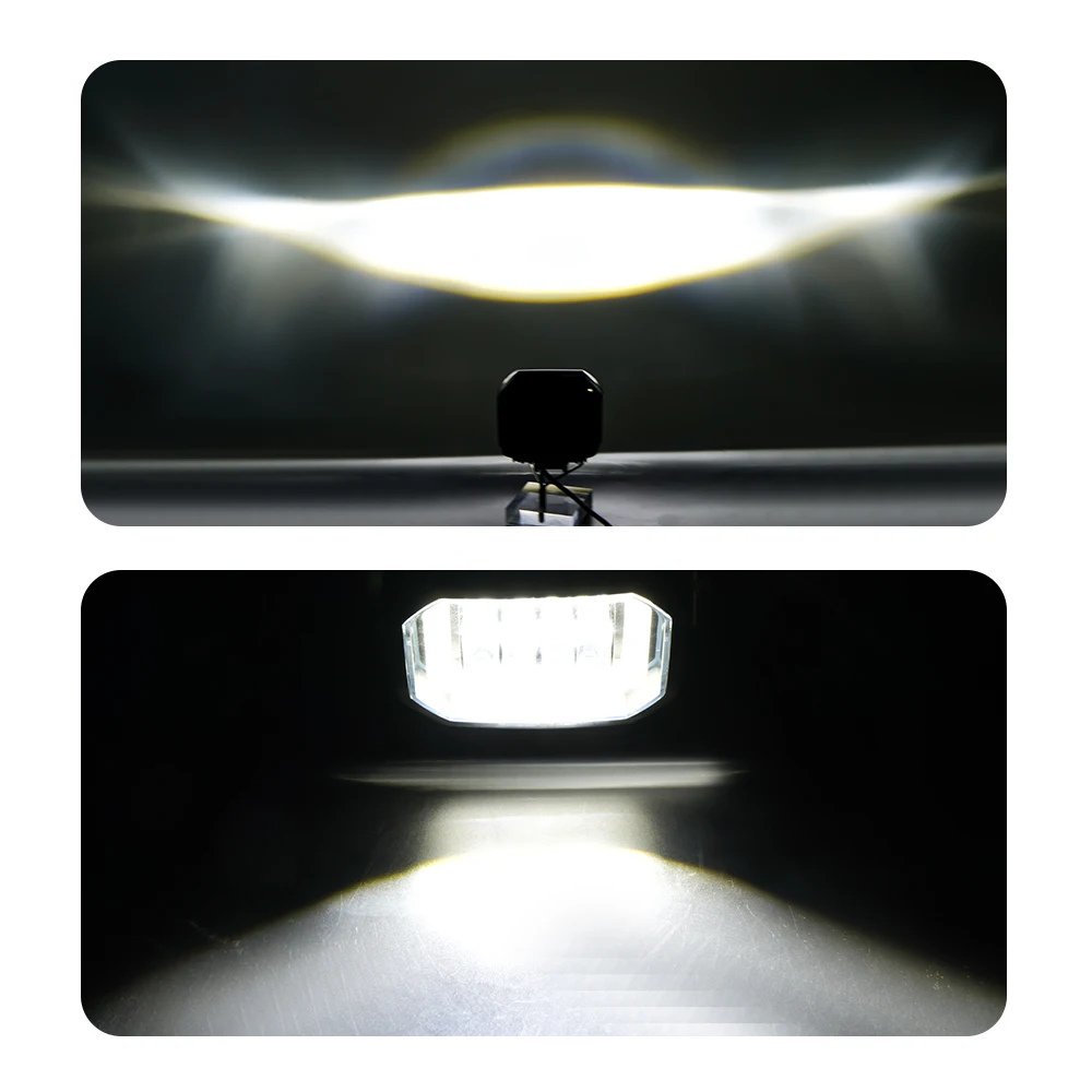 1/2pc Fog round or square headlight for auto/motor vehicles and electric scooters Arctic 12-80V, Arctic V3+, 4 lenses