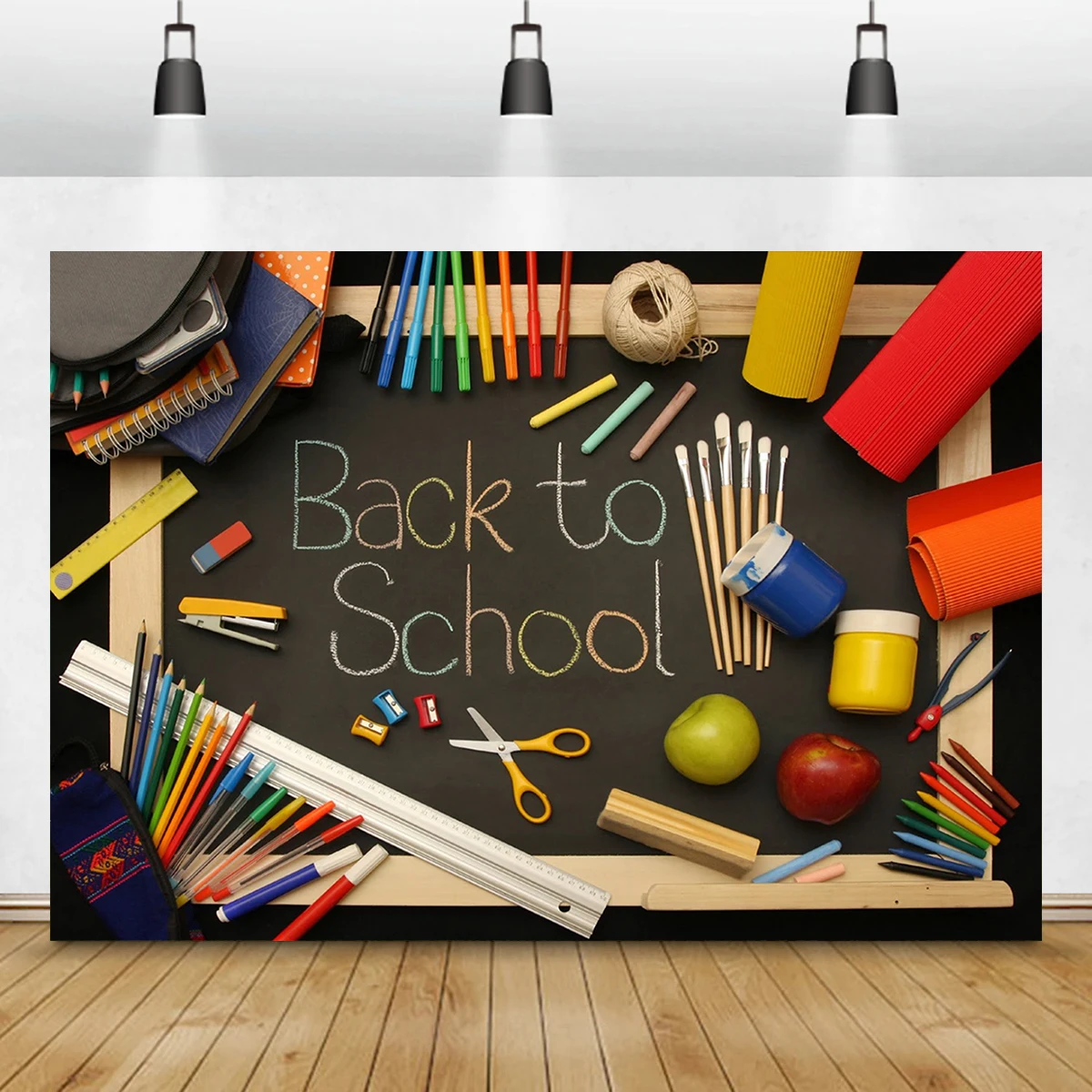 First Day Back To School Photography Backdrop Party Background Preschool Kindergarten Classroom Wall Decor Supplies for Kids