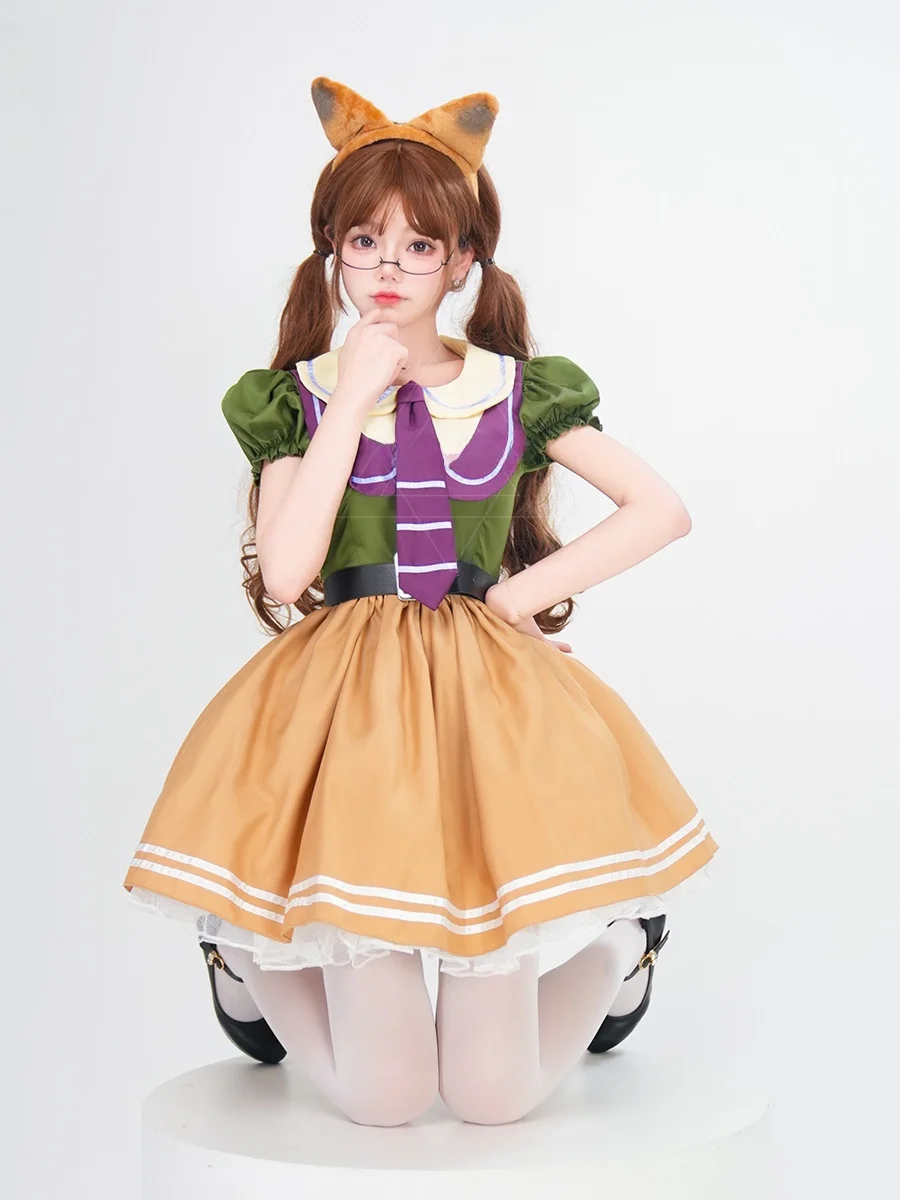 loween Cosplay Rabbit Suit Judy Police Officer Parent-Child Dr  Long Skirt Anime Exhibition Traditional Chinese Costume