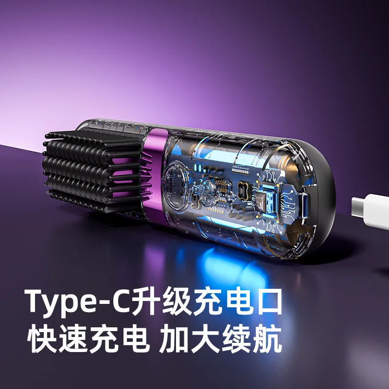 2026 Wireless Hair Straightener Brush Negative Ion Curling Iron, USB Rechargeable Hair Styling Comb for Straightening & Curling