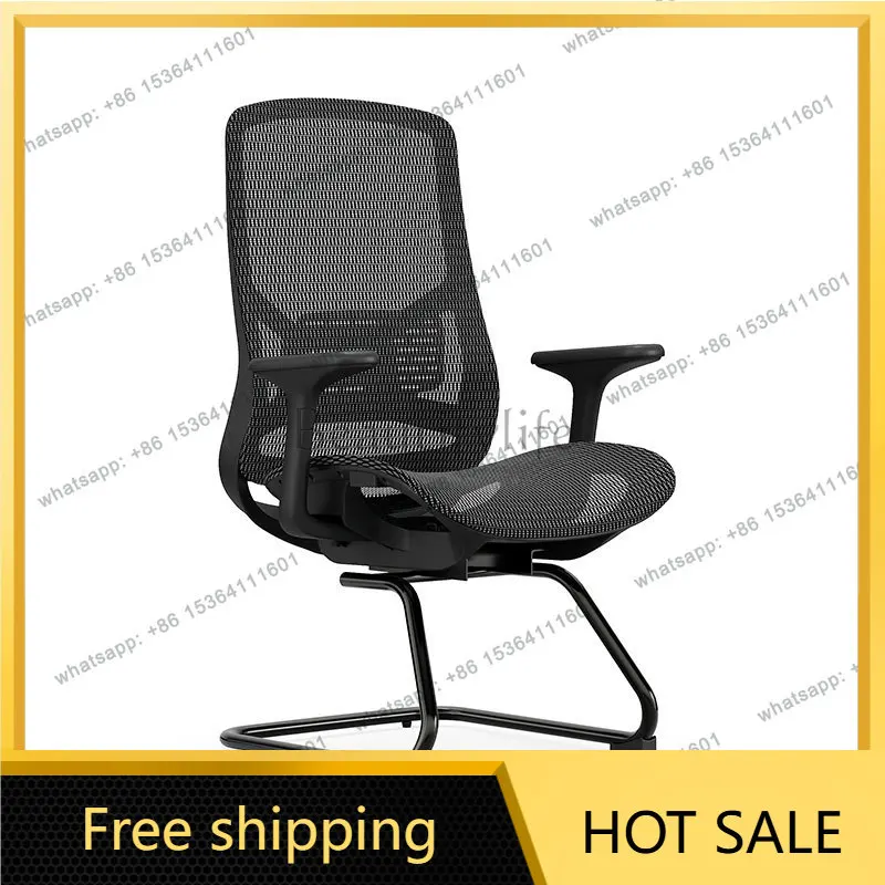LSLiving Room Sedentary Office Chairs Rotate Ergonomic Mobile Gaming Vanity Office Chairs Handrail Salon Furniture Silla Lsdny
