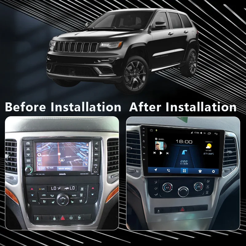 QSZN For Jeep Grand Cherokee WK2 2008 - 2013 Car Radio 2K QLED Android 13 Multimedia Video Player AI Voice 4G CarPlay Auto GPS