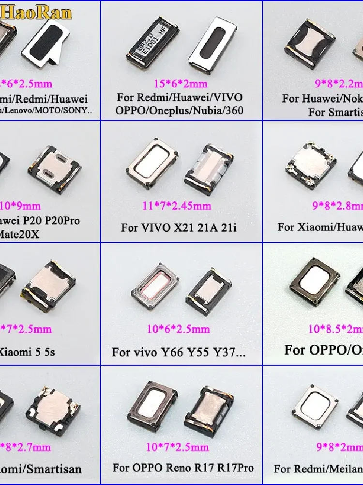 New słuchawka głośnik do Xiaomi Redmi/Huawei/oppo/vivo/oneplus/Smartisan/Lenovo/ nokia/Meizu/Meitu/360/MOTO telefon komórkowy części — zdjęcie 2