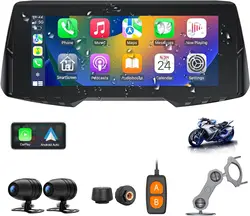 Spedal CL876 6.86 Inch Motorcycle CarPlay GPS 1080P Dual Cameras Loop Recording Tire Pressure Monitoring