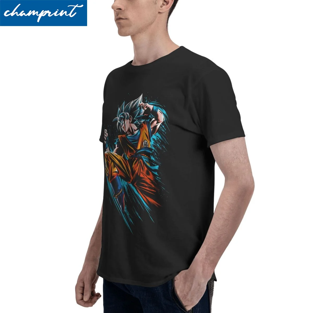 Camiseta Dragon Ball Z Goku DBZ para Hombre y Mujer, 100% Algodón, Cuello Redondo, Diseño de Manga Japonés, Manga Corta, Tallas Grandes