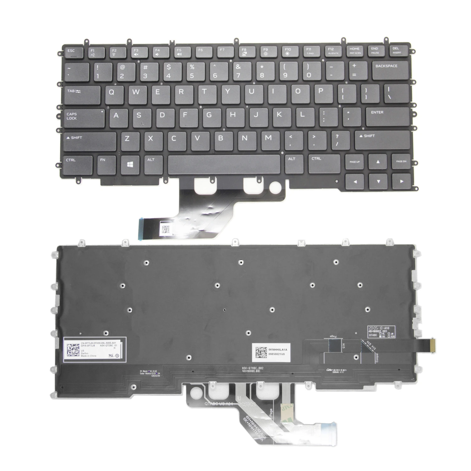 Teclado con retroiluminación para Dell G7, 100%, 0YFK2V, 0P73J8G7, 15, 7500, V192825CS1, 0YFK2V, V192825AS1, 012PWN, Original, 7500 nuevo