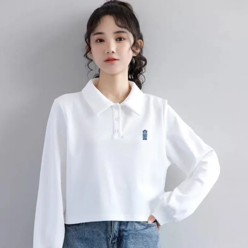 女性用コットンTシャツ,襟付きバギーTシャツ,通勤用トップス,カジュアルウェア,かわいいトレンド,高品質,新しい,100 xo,2022