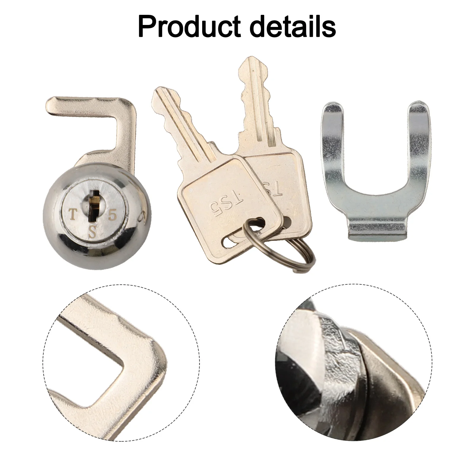 Mini Cam Lock With Quick Clip For Cash Tray Box POS Drawer Lock Money Case Security Cabinet Airbox Lock Cylinder Spare Parts