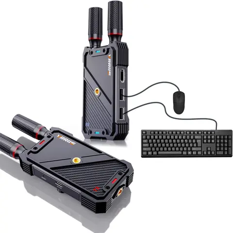 VRRIIS WL082K 400m Wireless HDMI KVM Extender Video Transmitter and Receiver Support USB Keyboard Mouse Camera Laptop PC To TV