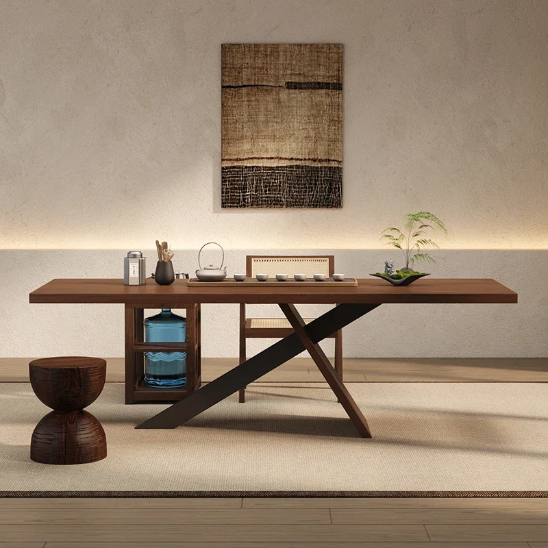 Modern simple large board tea table and chair combination