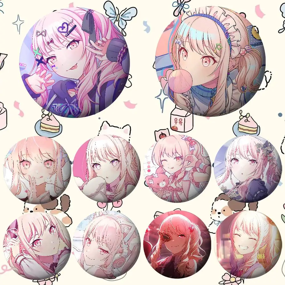 P-Project SEKAI Anime Game Akiyama Mizuki Badges Tinplate Soft Button Pin Brooch Metal Custom Jewelry Accessories Hat Bag Lapel